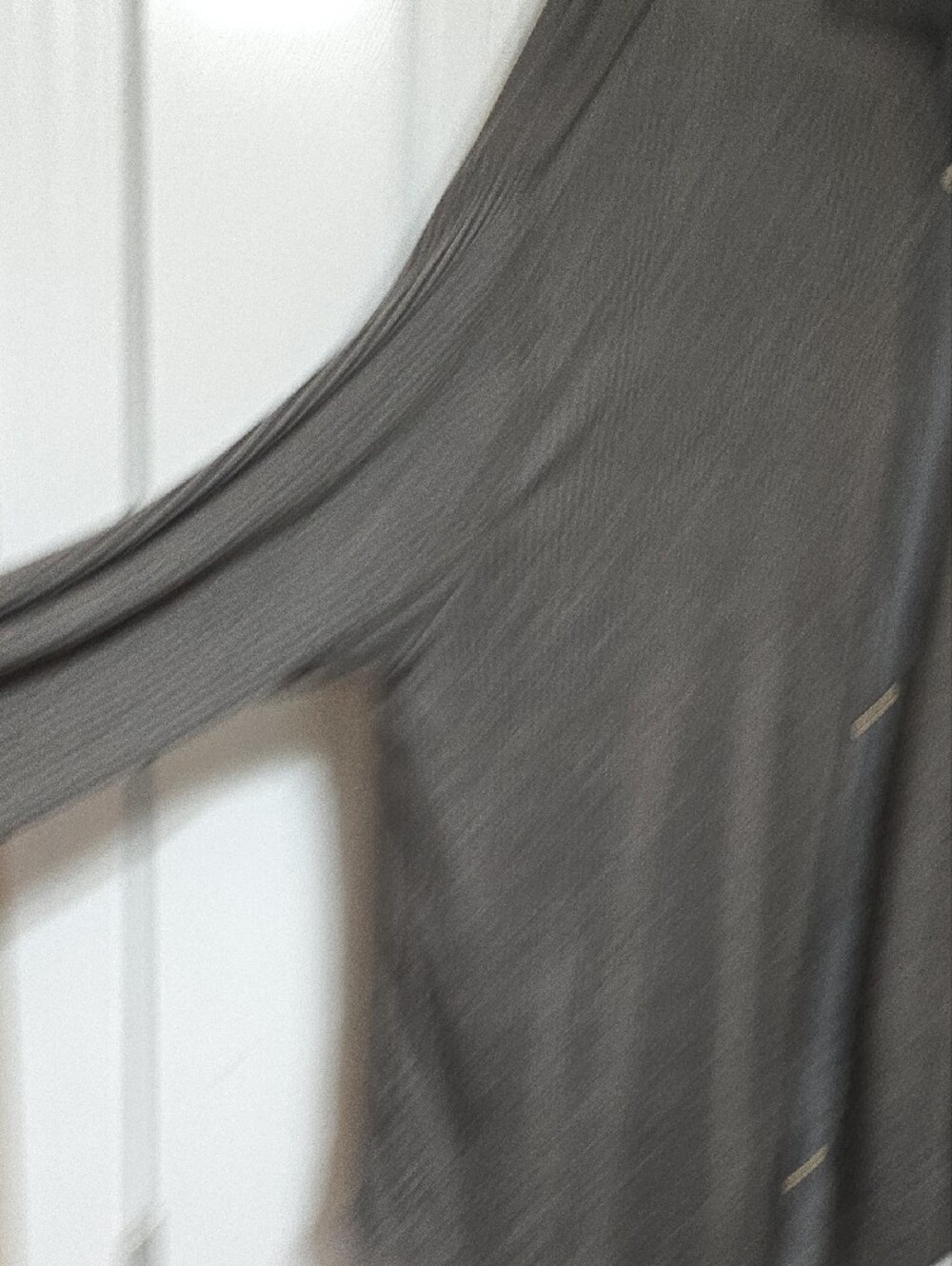 Listicle Black Sheer Ribbed Button-Up Blouse - Picture 3 of 6